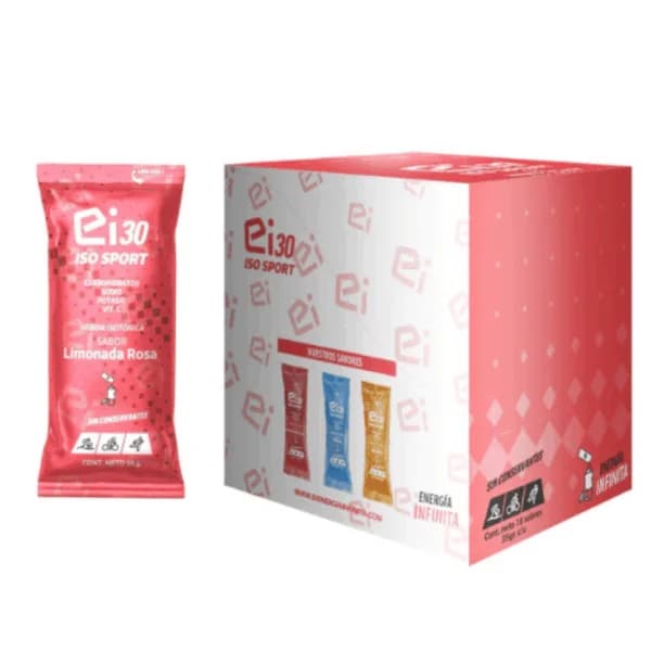 EI 30 ISO SPORT SABOR LIMONADA ROSA CAJA X 18 U
